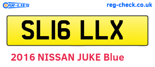 SL16LLX are the vehicle registration plates.