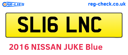 SL16LNC are the vehicle registration plates.