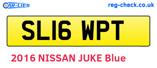SL16WPT are the vehicle registration plates.