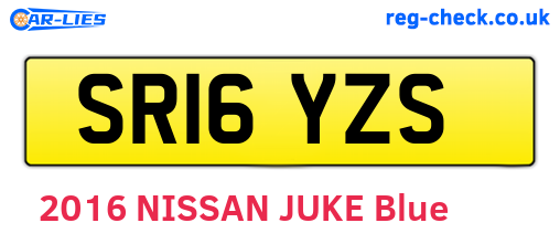 SR16YZS are the vehicle registration plates.