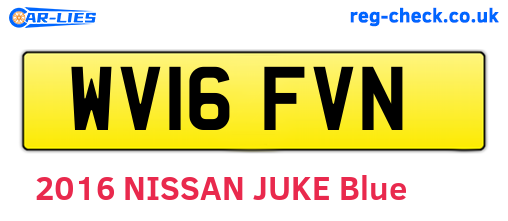 WV16FVN are the vehicle registration plates.