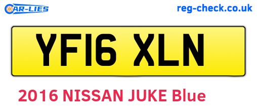 YF16XLN are the vehicle registration plates.