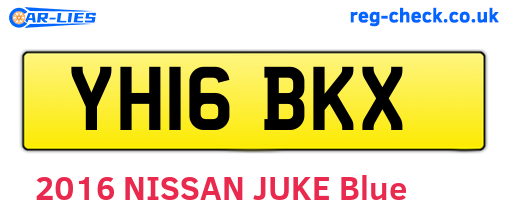 YH16BKX are the vehicle registration plates.