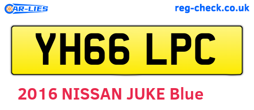 YH66LPC are the vehicle registration plates.