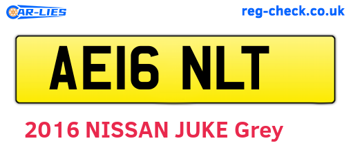 AE16NLT are the vehicle registration plates.