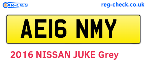 AE16NMY are the vehicle registration plates.