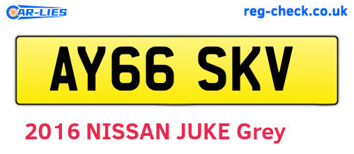 AY66SKV are the vehicle registration plates.
