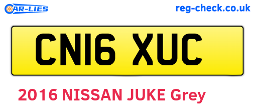 CN16XUC are the vehicle registration plates.