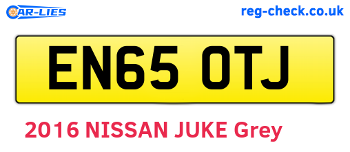 EN65OTJ are the vehicle registration plates.