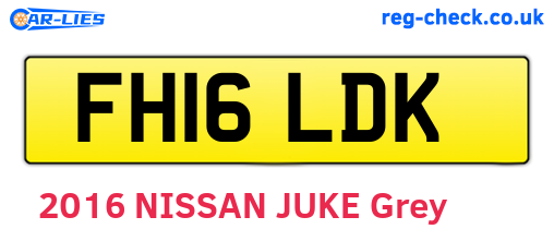 FH16LDK are the vehicle registration plates.