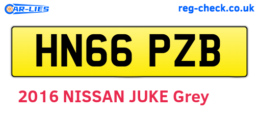 HN66PZB are the vehicle registration plates.