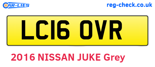 LC16OVR are the vehicle registration plates.