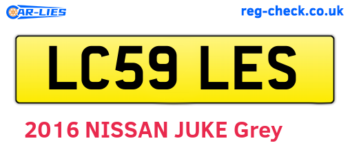 LC59LES are the vehicle registration plates.