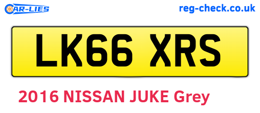 LK66XRS are the vehicle registration plates.