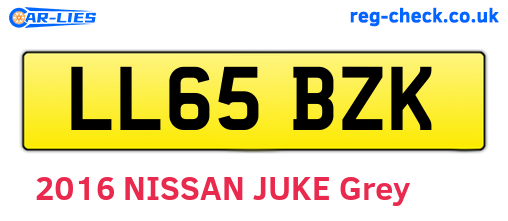 LL65BZK are the vehicle registration plates.
