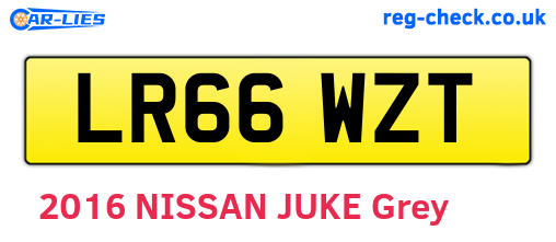 LR66WZT are the vehicle registration plates.