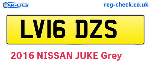 LV16DZS are the vehicle registration plates.