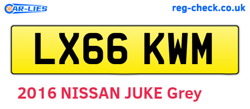 LX66KWM are the vehicle registration plates.