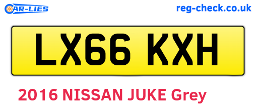 LX66KXH are the vehicle registration plates.