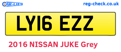 LY16EZZ are the vehicle registration plates.