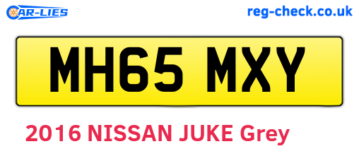 MH65MXY are the vehicle registration plates.