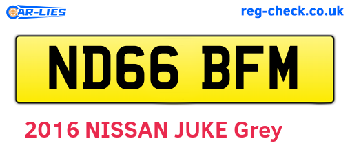 ND66BFM are the vehicle registration plates.