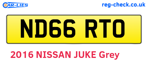 ND66RTO are the vehicle registration plates.