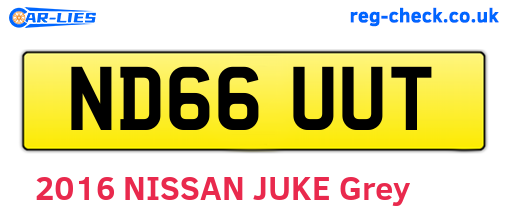 ND66UUT are the vehicle registration plates.