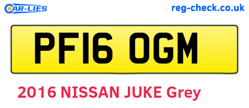 PF16OGM are the vehicle registration plates.