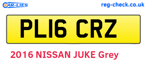 PL16CRZ are the vehicle registration plates.