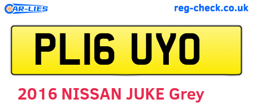 PL16UYO are the vehicle registration plates.