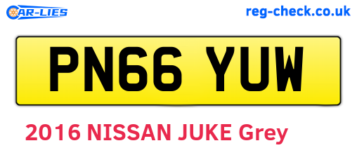 PN66YUW are the vehicle registration plates.