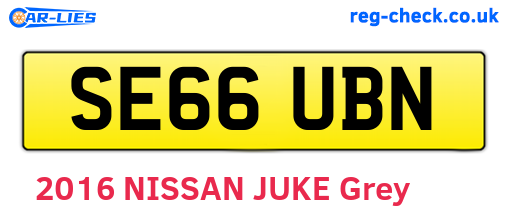 SE66UBN are the vehicle registration plates.
