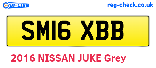 SM16XBB are the vehicle registration plates.