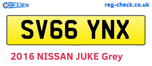 SV66YNX are the vehicle registration plates.