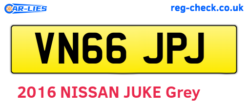 VN66JPJ are the vehicle registration plates.