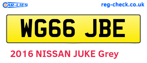 WG66JBE are the vehicle registration plates.