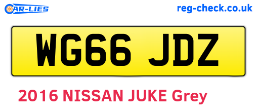 WG66JDZ are the vehicle registration plates.