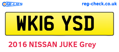 WK16YSD are the vehicle registration plates.