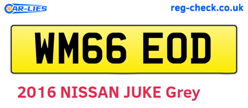 WM66EOD are the vehicle registration plates.