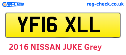 YF16XLL are the vehicle registration plates.