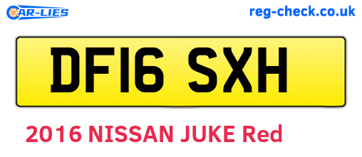 DF16SXH are the vehicle registration plates.