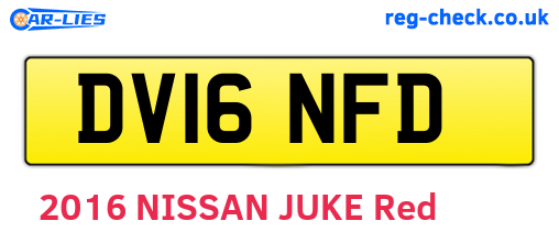 DV16NFD are the vehicle registration plates.