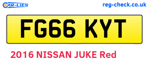 FG66KYT are the vehicle registration plates.