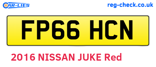 FP66HCN are the vehicle registration plates.