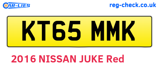 KT65MMK are the vehicle registration plates.