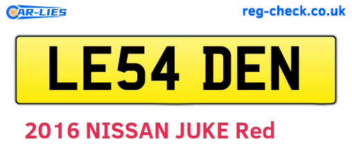 LE54DEN are the vehicle registration plates.