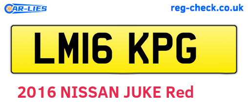 LM16KPG are the vehicle registration plates.