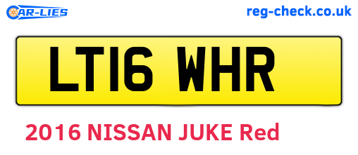 LT16WHR are the vehicle registration plates.