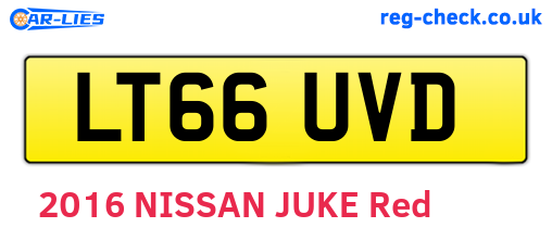 LT66UVD are the vehicle registration plates.